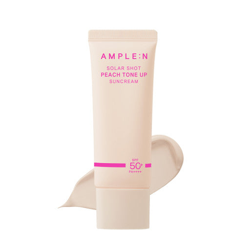 AMPLE:N Solar Shot Peach Tone Up Suncream 40ml - Glamourous Grace