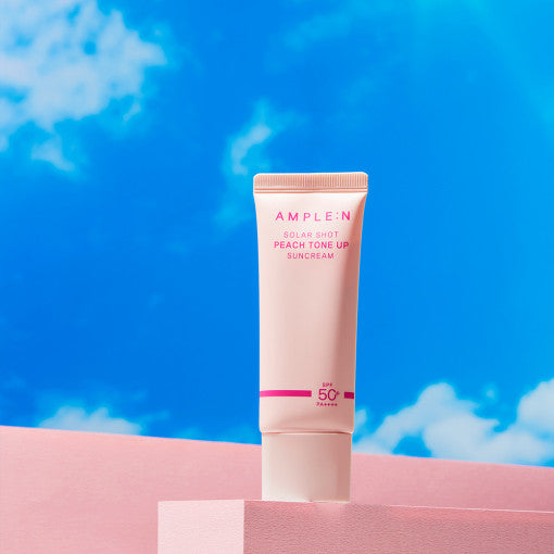 AMPLE:N Solar Shot Peach Tone Up Suncream 40ml - Glamourous Grace