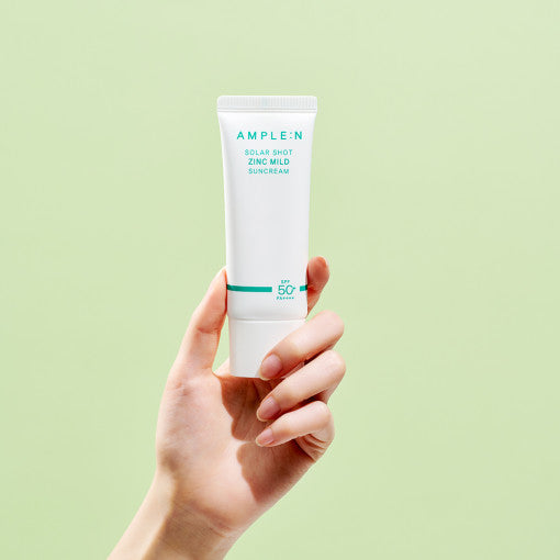 AMPLE:N Solar Shot Zinc Mild Suncream 40ml SPF 50+ PA++++ - Glamourous Grace