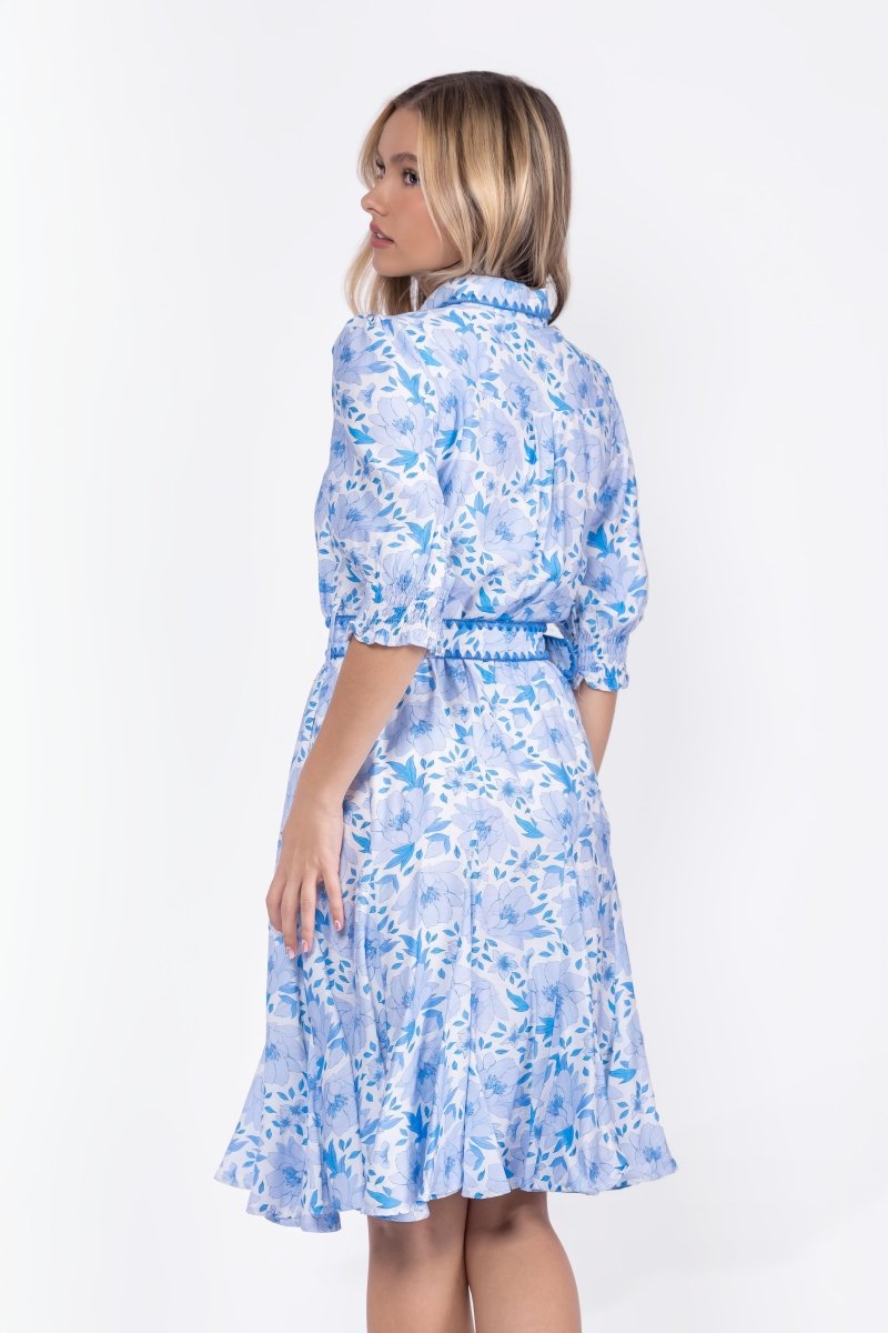 Analia Dress 41" (Blue Flower) - Glamourous Grace