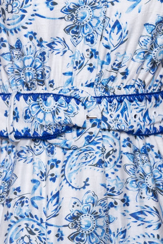 Analia Dress 42" (Blue Pattern)