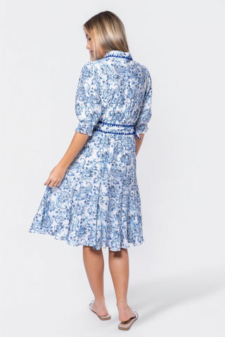 Analia Dress 42" (Blue Pattern)