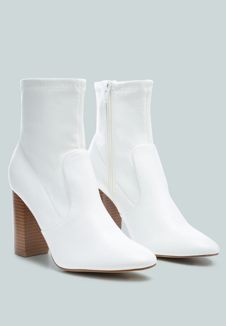 Anastasia Block Heeled Ankle Boots - Glamourous Grace