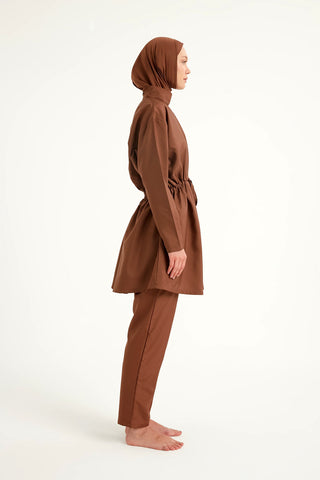 Andalus Full Coverage Burkini Set with Front Ruching A2502-3 - Glamourous Grace