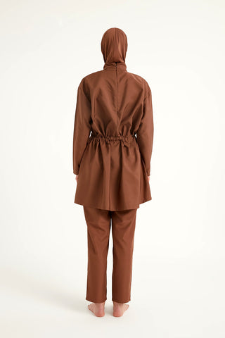 Andalus Full Coverage Burkini Set with Front Ruching A2502-3 - Glamourous Grace