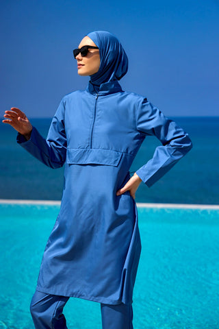 Andalus Indigo Full Coverage Burkini Set for Women A2503-6 - Glamourous Grace