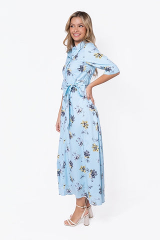 Anika Dress (Blue Flower)