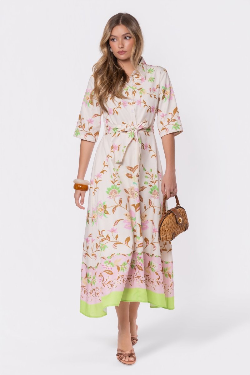 Anika Dress (Ivory Flower) - Glamourous Grace