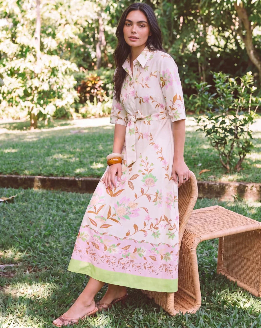 Anika Dress (Ivory Flower) - Glamourous Grace