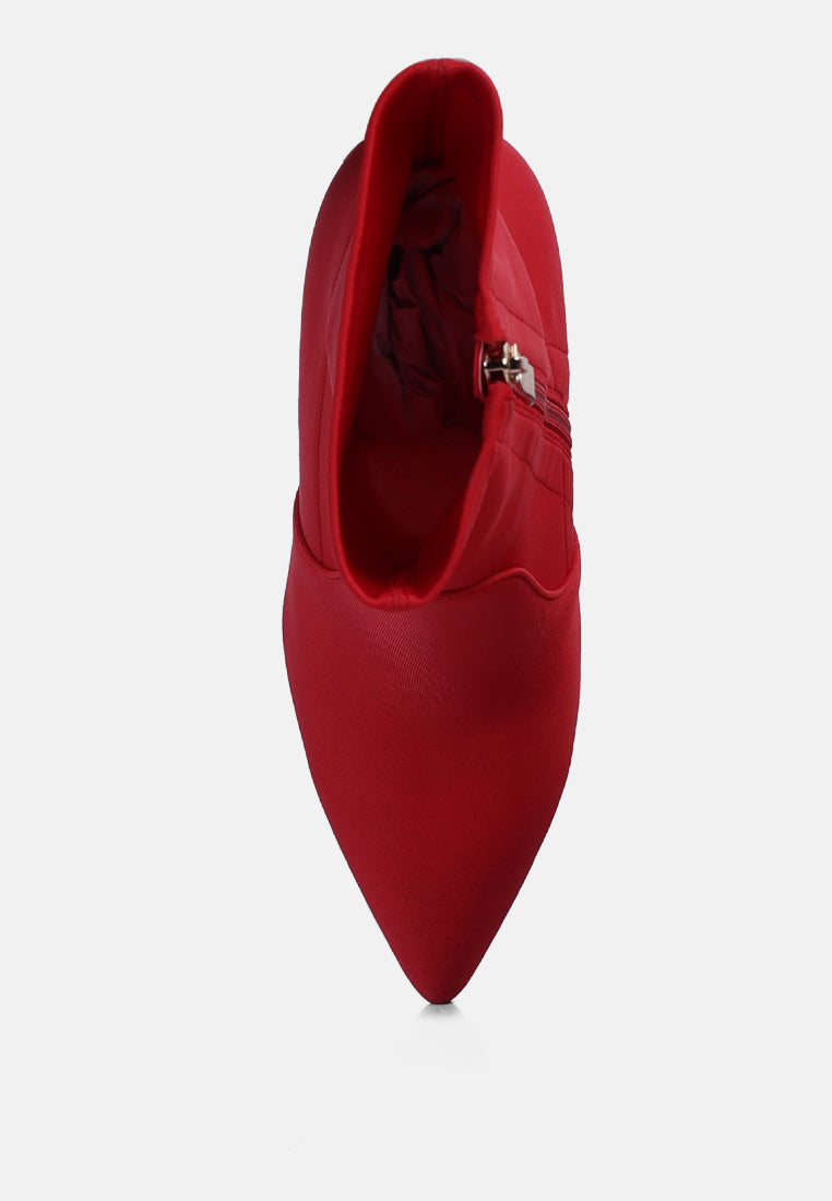 Ankle Lycra Block Heeled Boots - Glamourous Grace