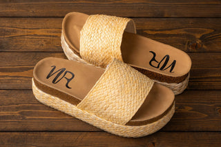 Anna Sandals in Natural - Glamourous Grace