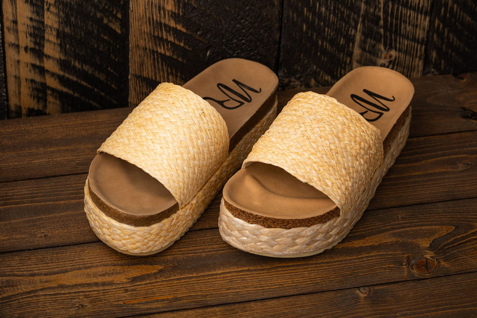 Anna Sandals in Natural - Glamourous Grace
