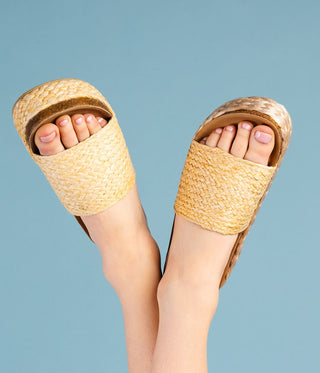 Anna Sandals in Natural - Glamourous Grace
