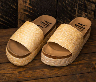 Anna Sandals in Natural - Glamourous Grace