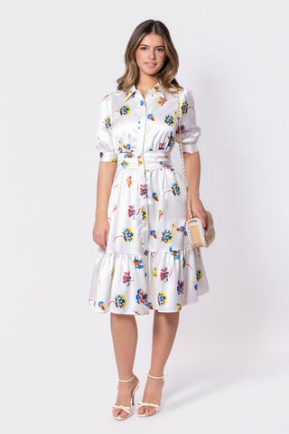 Annie Dress 42" (Ivory Ground)