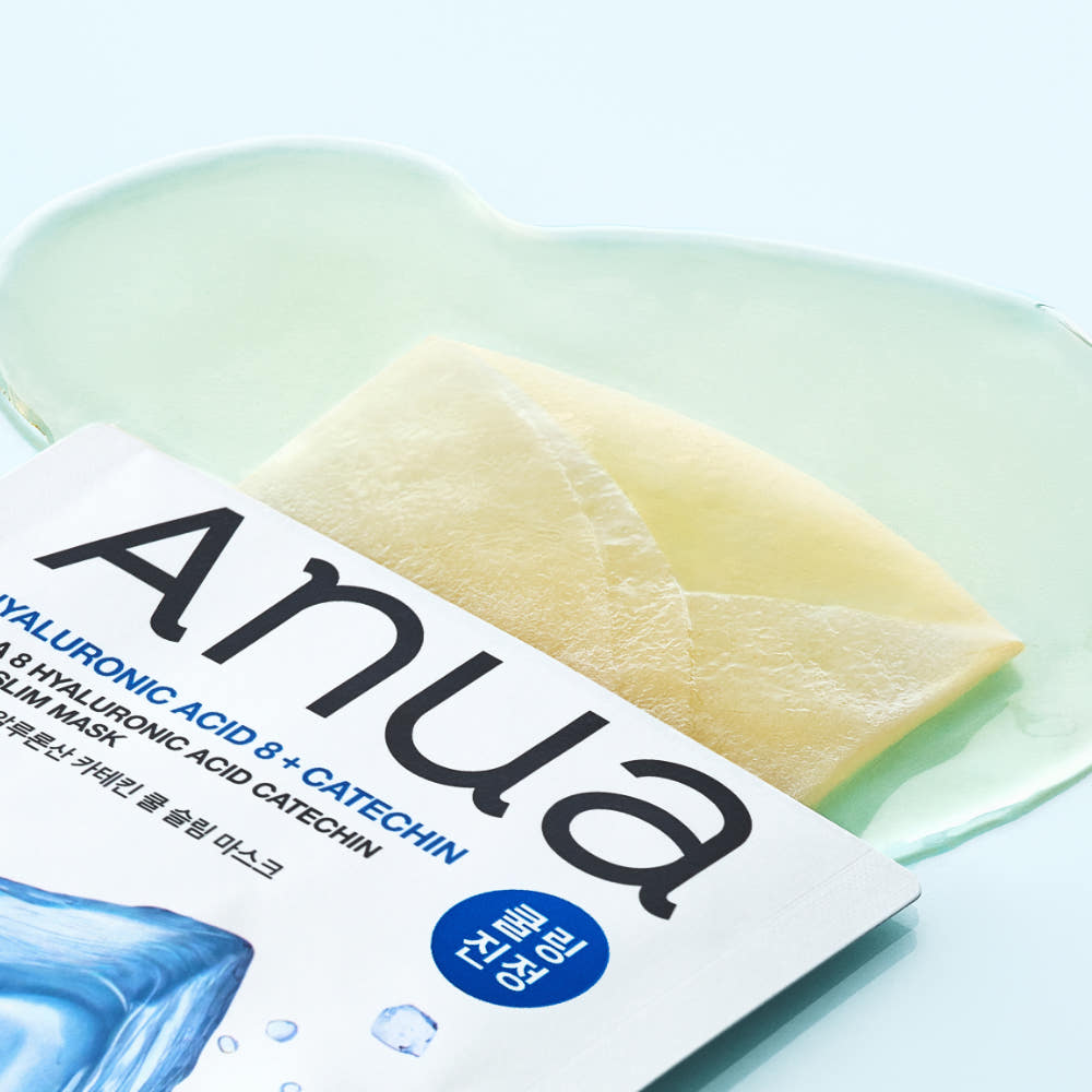Anua 8 Hyaluronic Acid Catechin Cool Slim Mask 24ml X 10ea - Glamourous Grace