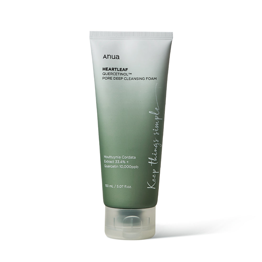 Anua HEARTLEAF QUERCETINOL PORE DEEP CLEANSING FOAM 150ml - Glamourous Grace