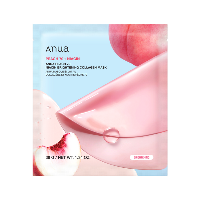 Anua Peach 70 Niacin Serum Mask 38g X 4ea - Glamourous Grace