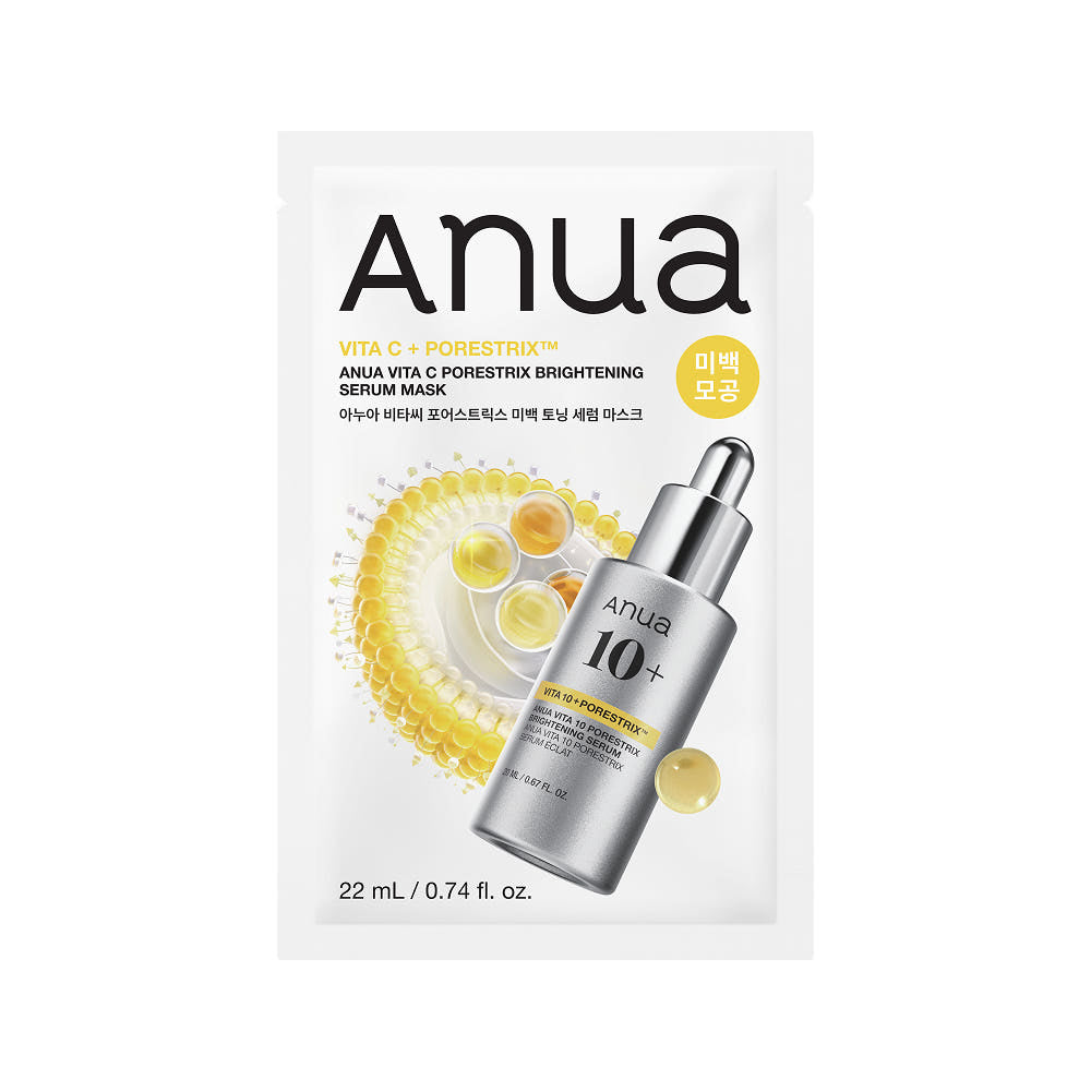 Anua Vita C Porestrix Brightening Serum Mask 22ml X 10ea - Glamourous Grace