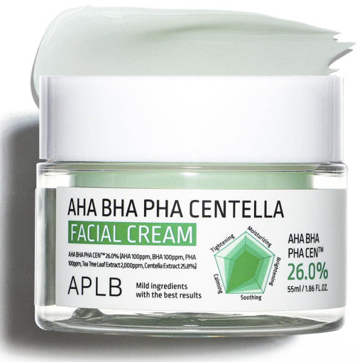 APLB AHA BHA PHA Centella Facial Cream 55ml - Glamourous Grace
