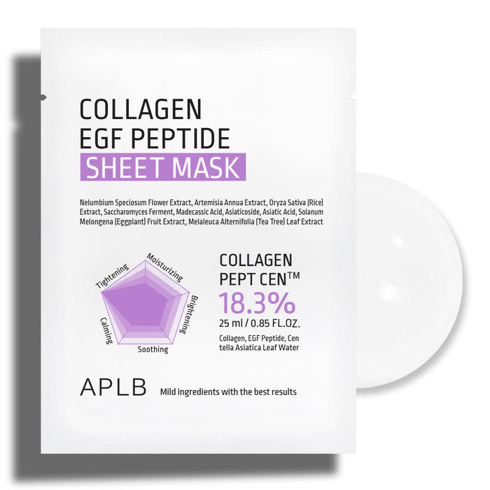 APLB Collagen EGF Peptide Sheet Mask 25ml X 10ea - Glamourous Grace
