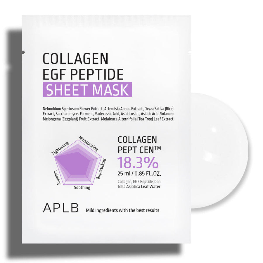 APLB Collagen EGF Peptide Sheet Mask 25ml X 10ea - Glamourous Grace
