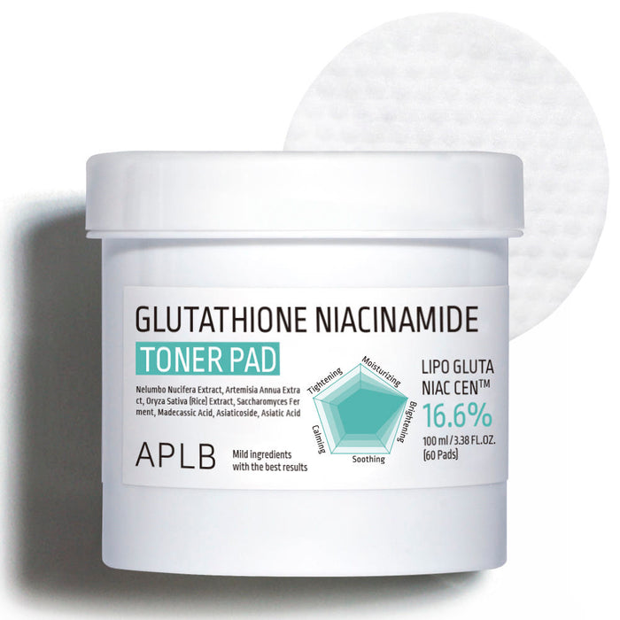 APLB Glutathione Niacinamide Toner Pad 100ml/60pads - Glamourous Grace