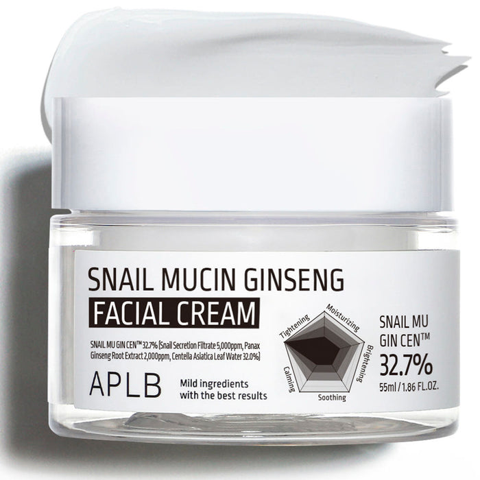 APLB Snail Mucin Ginseng Facial Cream 55ml - Glamourous Grace