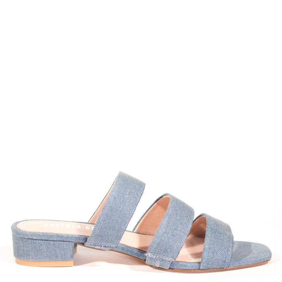 April Denim Sandal Mules - Glamourous Grace