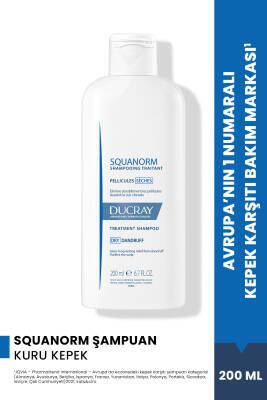 Ducray Squanorm Dry Dandruff Treatment Shampoo - Anti-Dandruff, Moisturizing, 6.76 fl oz
