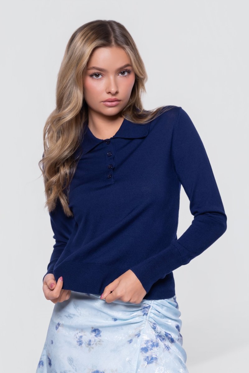 Aria Top (Dark Blue) - Glamourous Grace