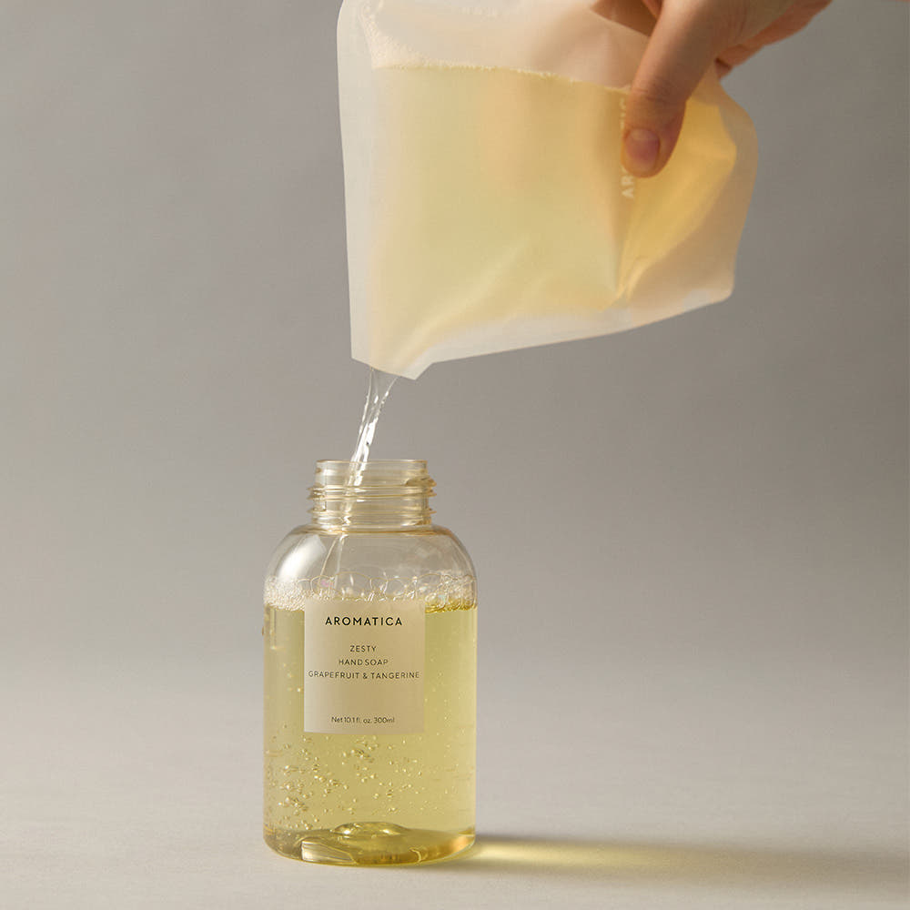 AROMATICA Zesty Hand Soap Grapefruit & Tangerine 300ml (Refill) - Glamourous Grace