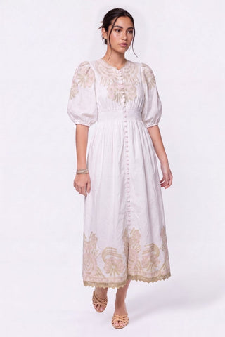 Ashley Dress (Ivory Pink)