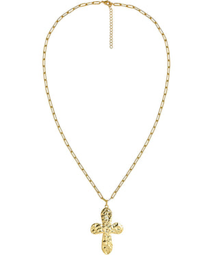 Ashton Cross Necklace - 18k Gold Plated - Glamourous Grace