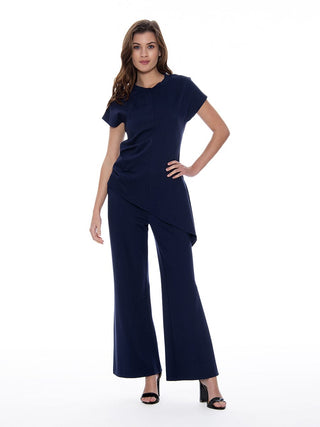 Asymmetric Cut Ruched-Side Top