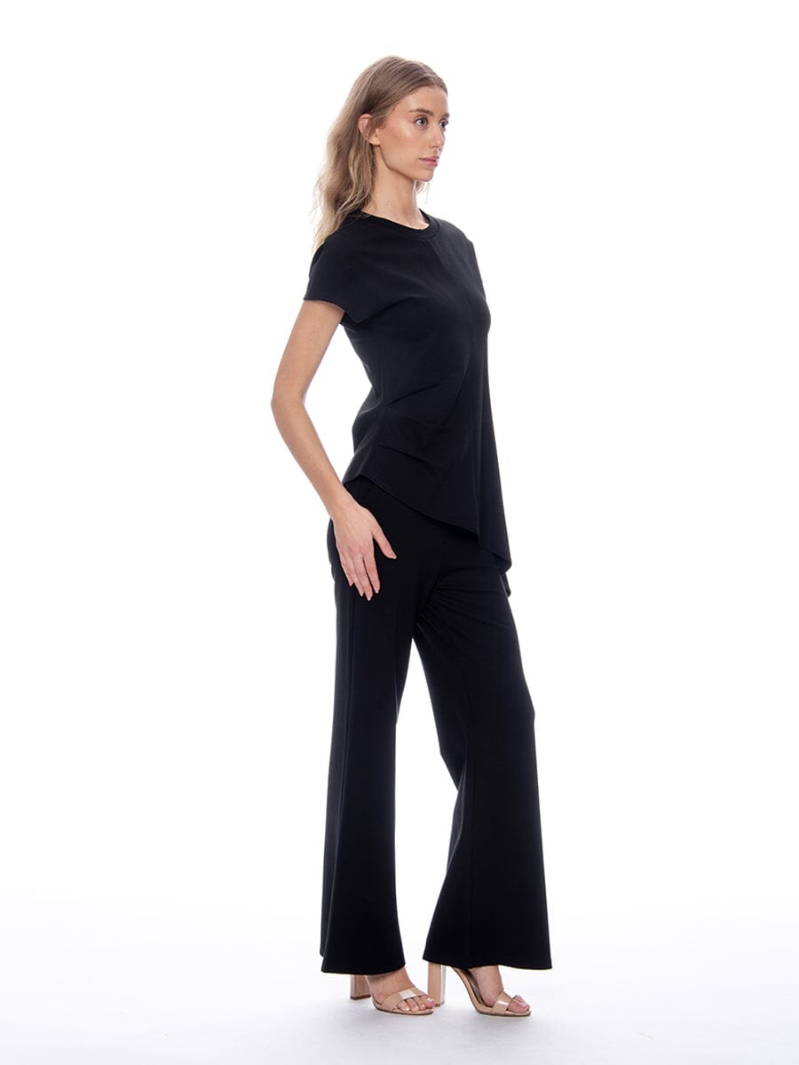 Asymmetric Cut Ruched-Side Top - Glamourous Grace