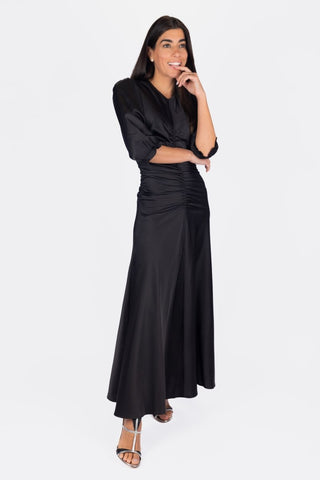 Audrey Dress Short Sleeve (Black Solid)