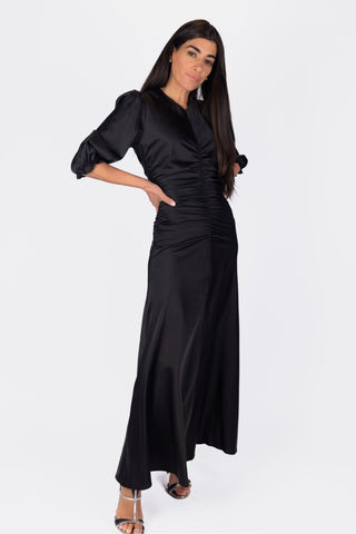 Audrey Dress Short Sleeve (Black Solid)