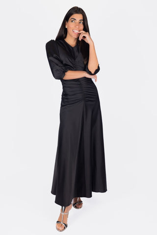 Audrey Dress Short Sleeve (Black Solid)