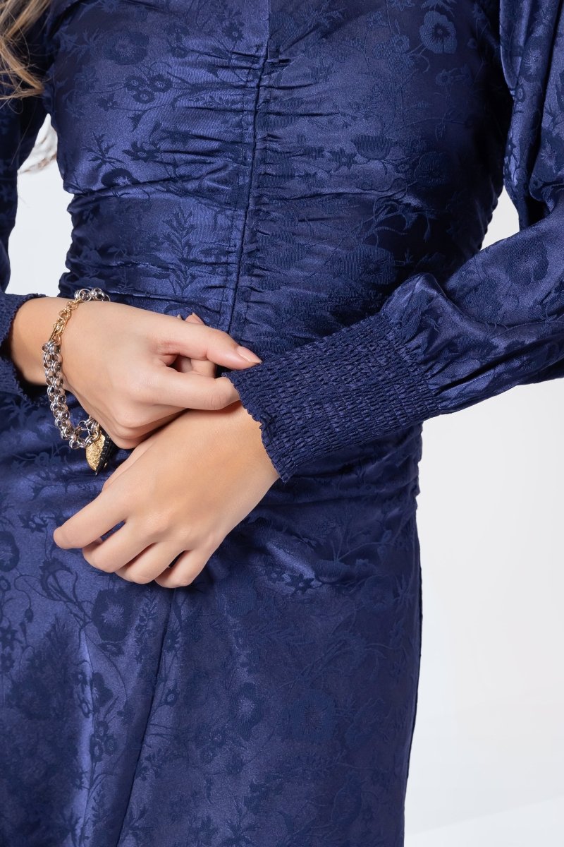 Audrey Dress Long Sleeve (Navy) - Glamourous Grace