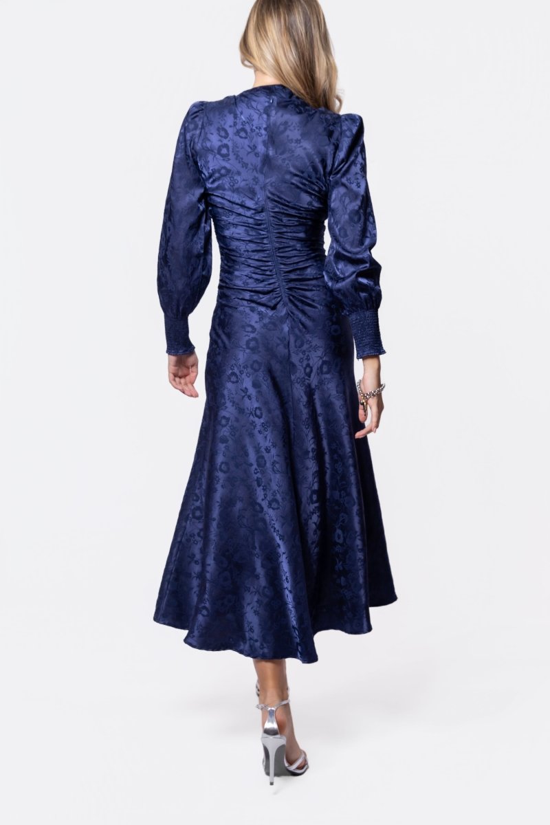 Audrey Dress Long Sleeve (Navy) - Glamourous Grace