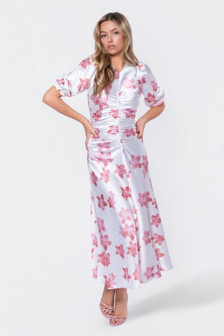 Audrey Dress Short Sleeve (Ivory Pink)