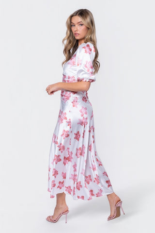 Audrey Dress Short Sleeve (Ivory Pink)