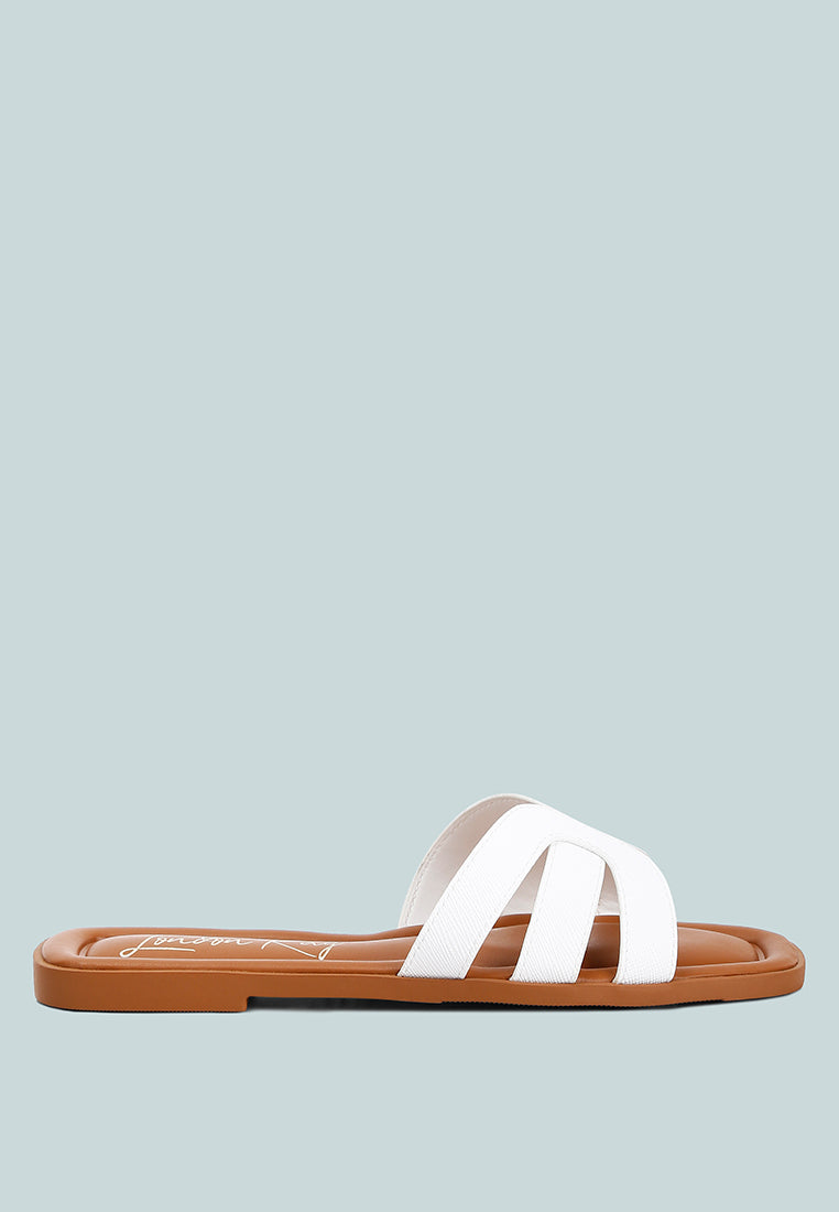 Aura Faux Leather Flat Sandals - Glamourous Grace