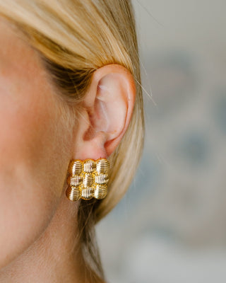 Ava - Statement Stud Earring - 18k Plated - Glamourous Grace