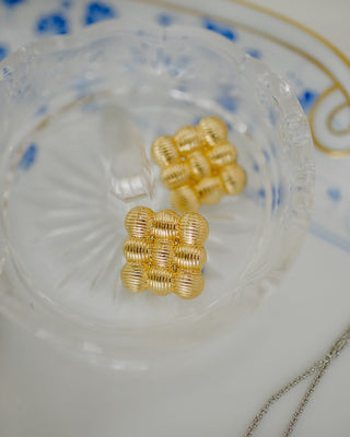 Ava - Statement Stud Earring - 18k Plated - Glamourous Grace