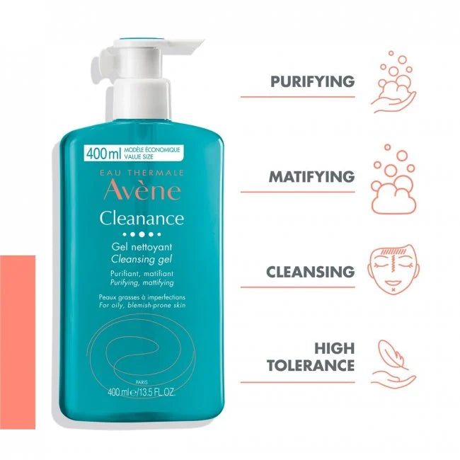 Avene Cleanance Cleansing Gel 400ml - Glamourous Grace