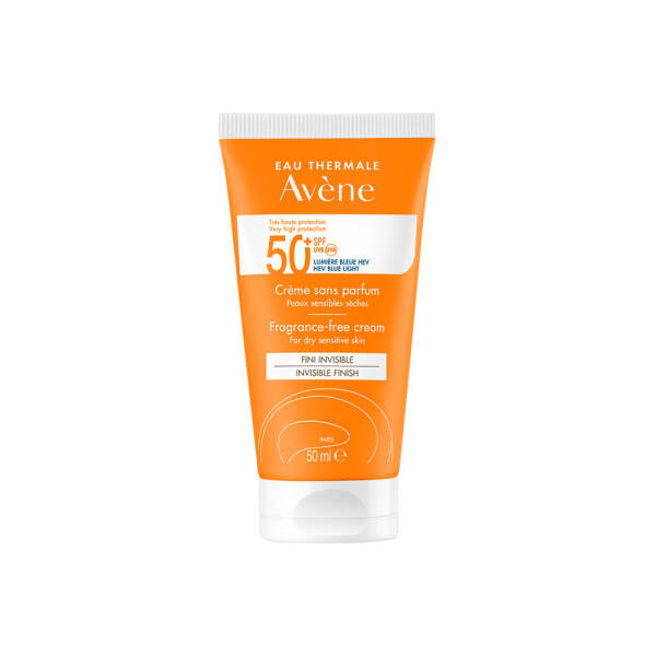 Avene Fragrance-Free Sunscreen Cream for Dry Skin SPF50+ - Water-Resistant & Moisturizing - Glamourous Grace