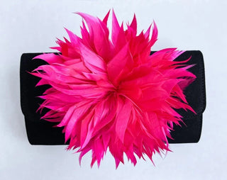 Avery Clutch -  Black - Feather