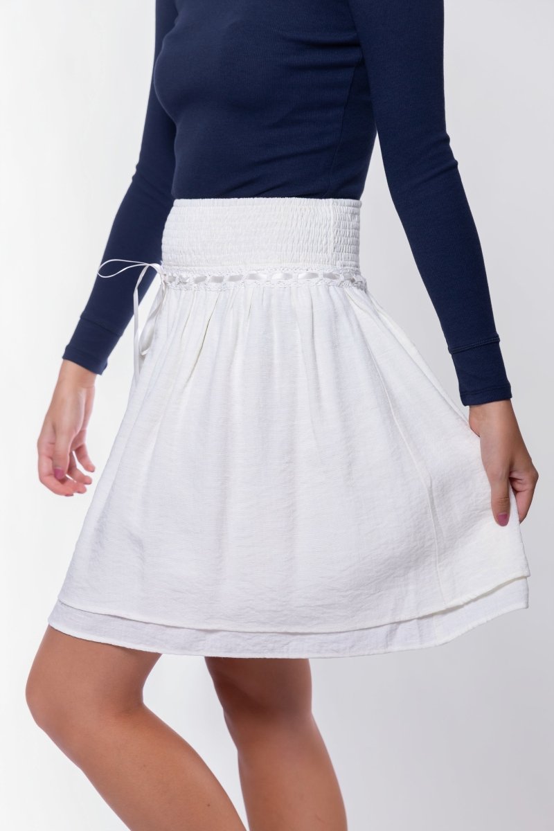 Avery Skirt 20" (Off White) - Glamourous Grace